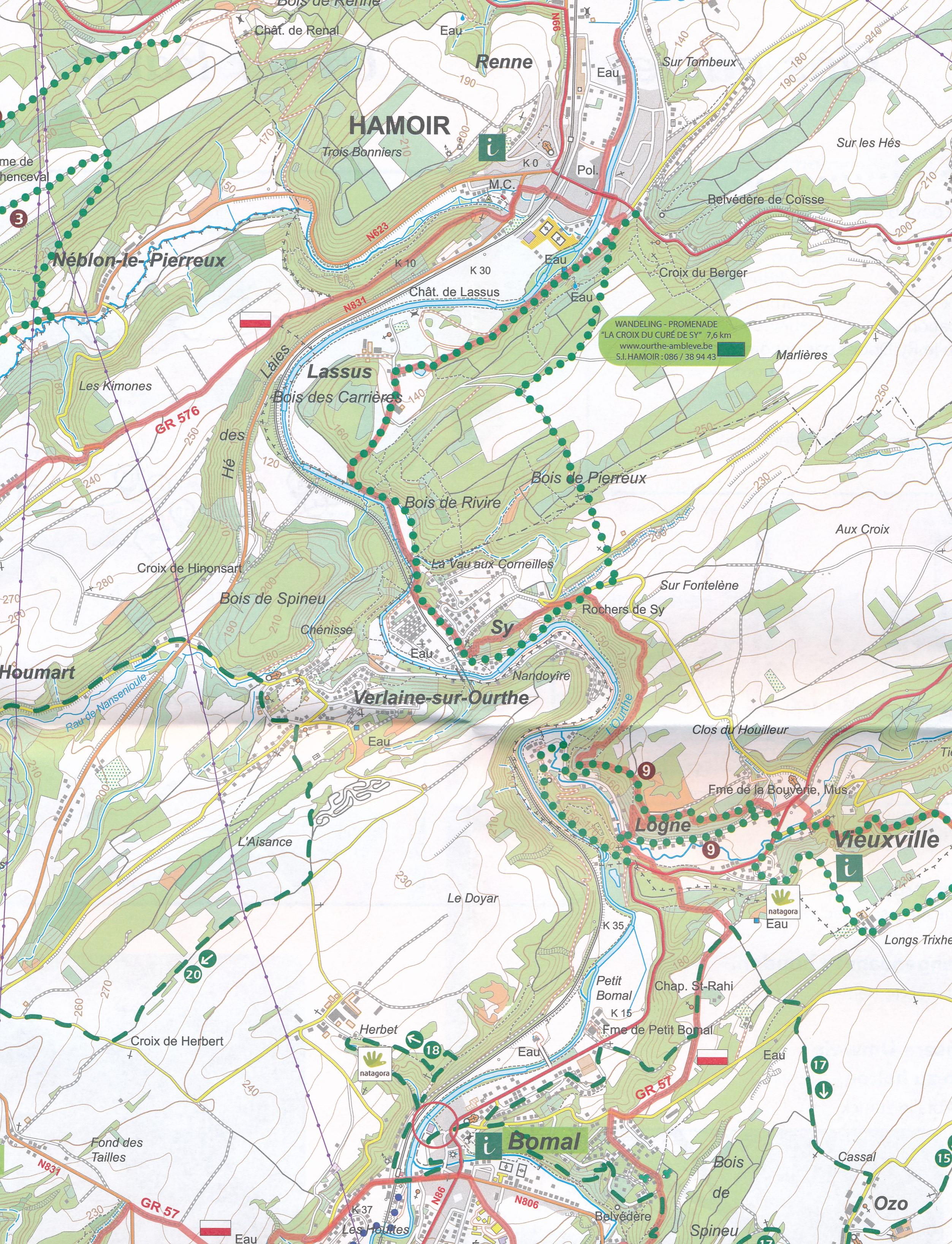 wandelkaart Durbuy